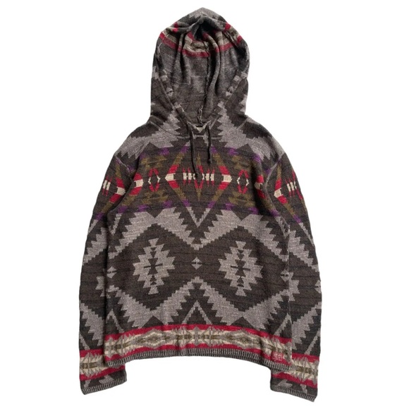 Ralph Lauren Denim Supply Aztec Southwestern Hoodie Sweater